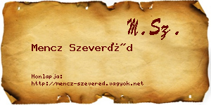 Mencz Szeveréd névjegykártya